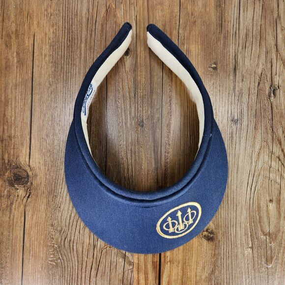 VTG Beretta Trident Logo Derby Cap Navy Blue Visor Louisville KY USA 90s Events - Picture 7 of 10
